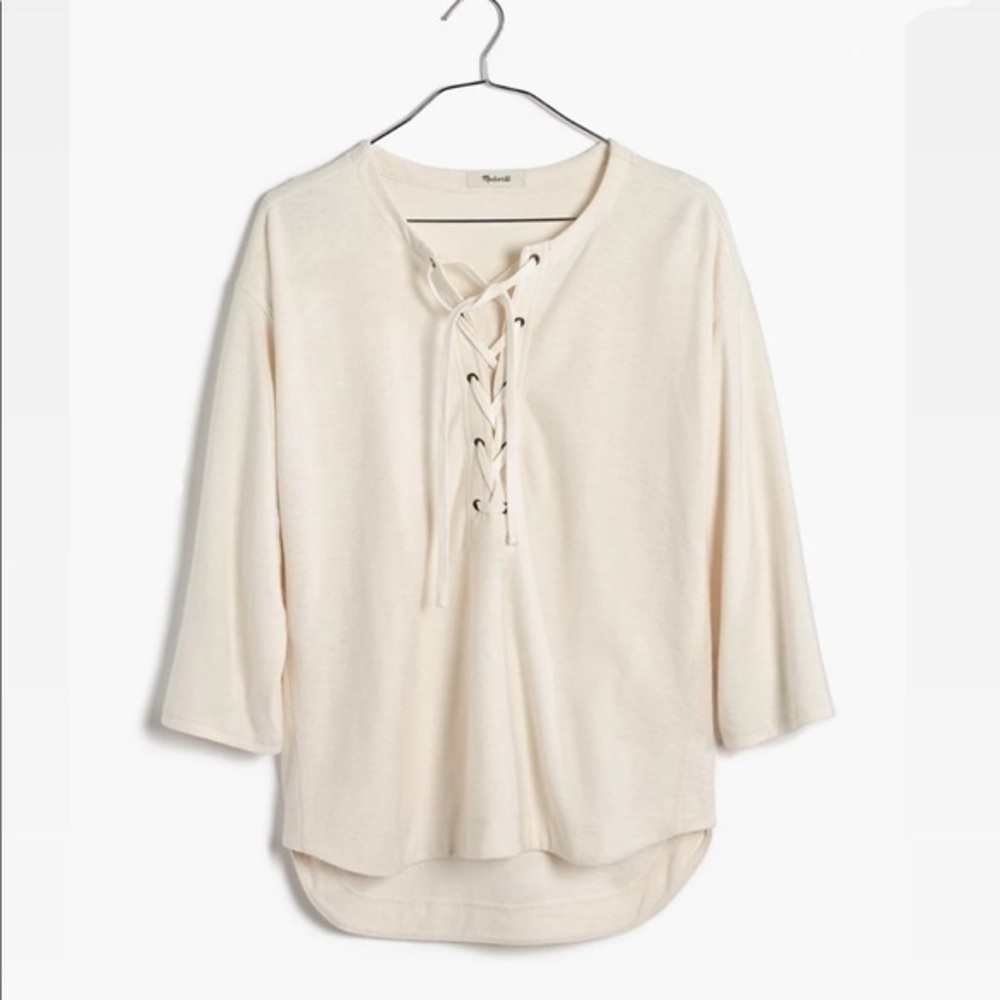 Madewell Libra Lace-Up Tee